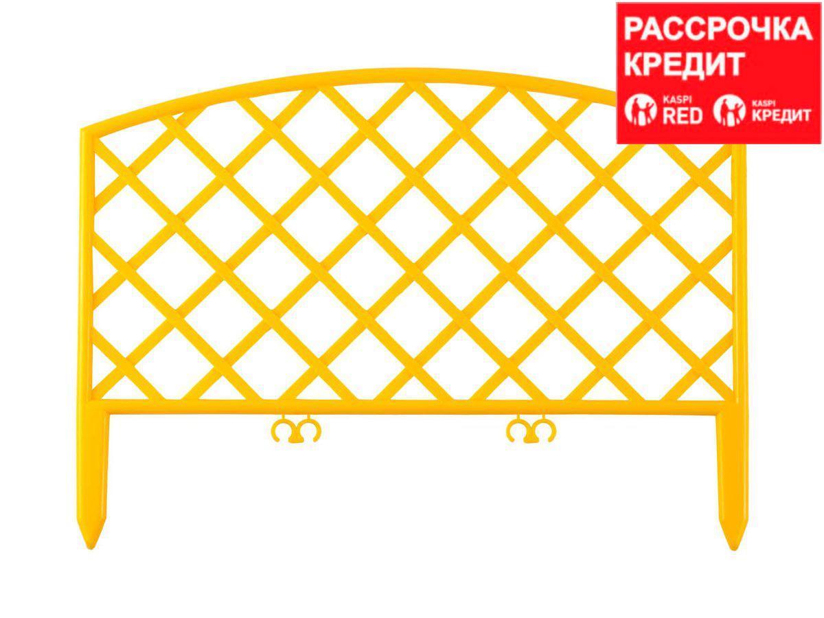 Забор декоративный GRINDA "ПЛЕТЕНЬ", 24x320см, желтый (422207-Y) - фото 1 - id-p14616669
