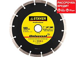 UNIVERSAL 180 мм, диск алмазный отрезной по бетону, кирпичу, плитке, STAYER Professional (3660-180_z01)