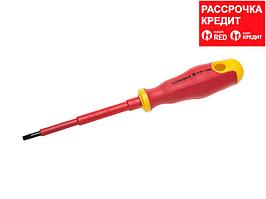 Отвертка STAYER "PROFI" "ELECTRO" диэлектрическая до 1000В, двухкомп рукоятка, SL 4,0 х 100мм