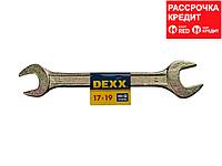 Рожковый гаечный ключ 17 x 19 мм, DEXX (27018-17-19)