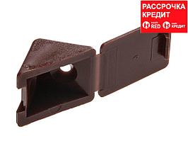 Уголок мебельный с шурупом, цвет кр-дерево, 4,0x15мм, 4шт, ЗУБР (4-308256-5)