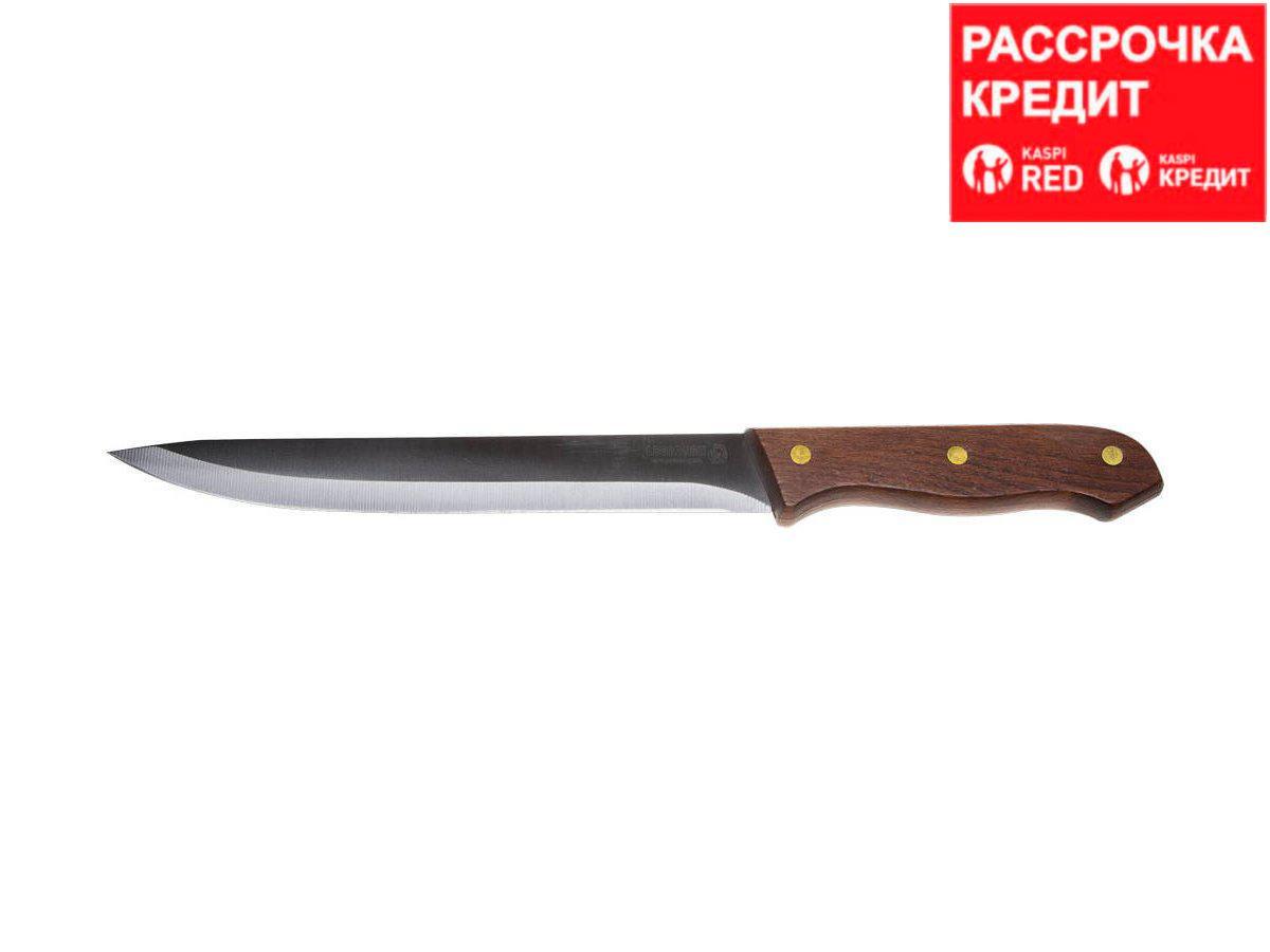Нож LEGIONER "GERMANICA" нарезочный, тип "Solo" с деревянной ручкой, нерж лезвие 180мм (47841-S_z01)