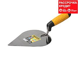 Кельма STAYER "PROFI", сердце, нержавеющее полотно, 2-х компонентная рукоятка, 185х150мм (08293)