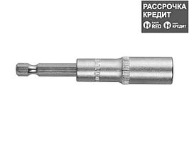 Бита KRAFTOOL с торцовой головкой, удлиненная, Cr-V, хвостовик E 1/4", 10мм (26396-10)