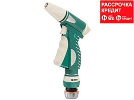 RACO 328C плавная регулировка, курок спереди, пистолет поливочный металлический с TPR, с соединителем 1/2"