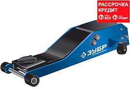 ЗУБР X85 2.5т, 75-515мм подкатной домкрат гидравлический универсальный для СТО, Профессионал (43051-3_z01)