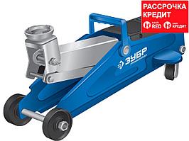 ЗУБР Т-50-K 2т 130-380мм подкатной домкрат с увеличенным подъемом в кейсе, Профессионал (43052-2-K)