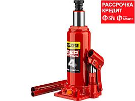 STAYER RED FORCE 4т 194-372мм домкрат бутылочный гидравлический (43160-4_z01)