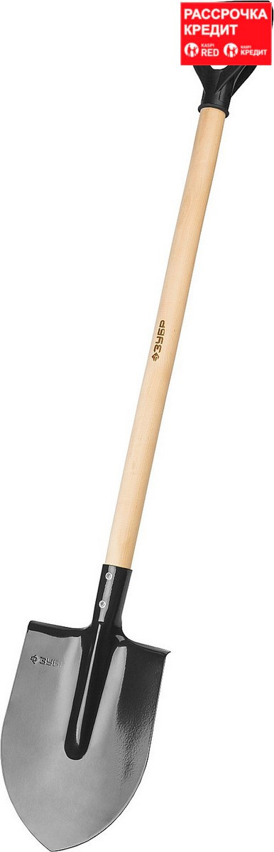 Лопата "МАСТЕР" штыковая, ЛКО, деревянный черенок, с рукояткой, ЗУБР (39572) - фото 1 - id-p55646038