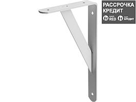 Уголок-кронштейн STAYER "MASTER", усиленный, 250х150х30х4мм, белый (37420-1)
