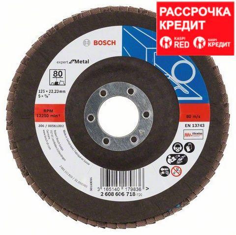 Лепестковый шлифовальный круг угловой Bosch Expert for Metal K 80, 125 мм - фото 1 - id-p57377821