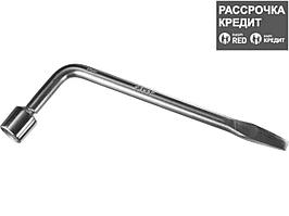 Ключ баллонный ЗУБР "МАСТЕР" L-образный, с монтажной лопаткой, 21мм (2753-21_z02)