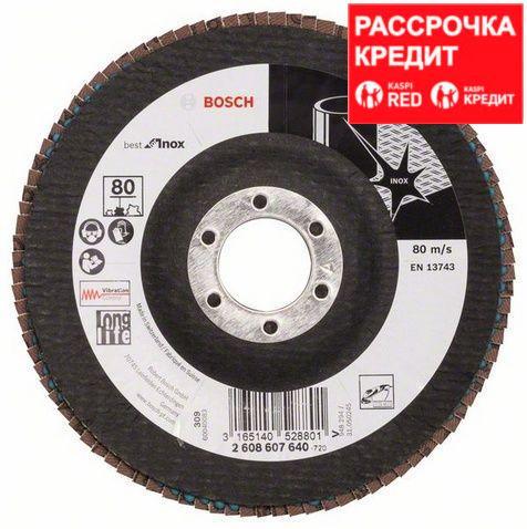 Лепестковый шлифовальный круг угловой Bosch Best for Inox K 80, 125 мм