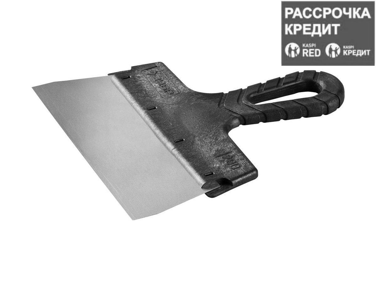 Шпатель ЗУБР "МАСТЕР" ФАСАДНЫЙ нержавеющее полотно, 200мм (10077-20)