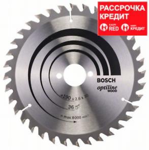 Пильный диск Bosch Optiline Wood 190 x 30, Z36, фото 1