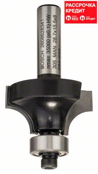 Концевая фреза с шарикоподшипником Bosch Standard for Wood 8x28,7x53 мм