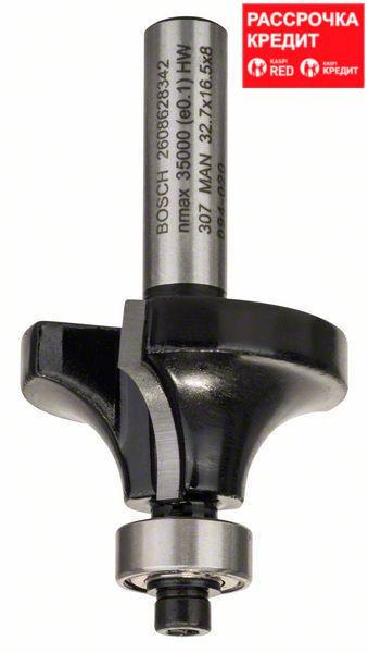 Концевая фреза с шарикоподшипником Bosch Standard for Wood 8x32,7x57 мм