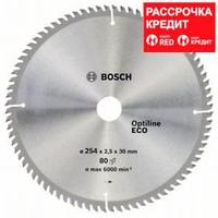 Аралау дискісі Bosch Optiline Wood ECO 254х30, Z80