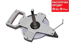 ЗУБР 100 м геодезическая стальная мерная лента (34181-100)