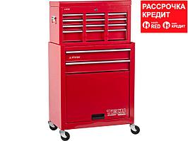 STAYER "MASTER" комбо аспаптық арба, 2 жәшік + үстел үсті жәшік, 7 сөре, 616х330х742мм (38909-К)