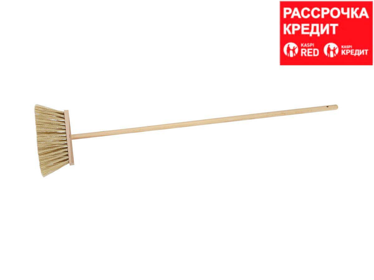 Метла ЗУБР с деревянной ручкой, ПЭТ, 120см, 24см (39231-24) - фото 1 - id-p49800546