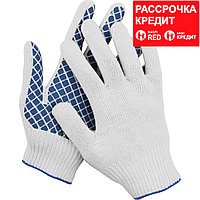 DEXX перчатки рабочие, 10 пар в упаковке, х/б 7 класс, с обливной ладонью. (114001-H10)