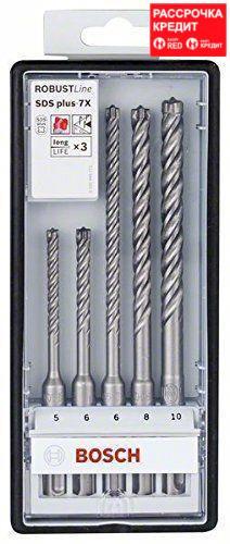 Набор буров Bosch Robust Line SDS-plus-7X, (5-10 мм) 5 шт