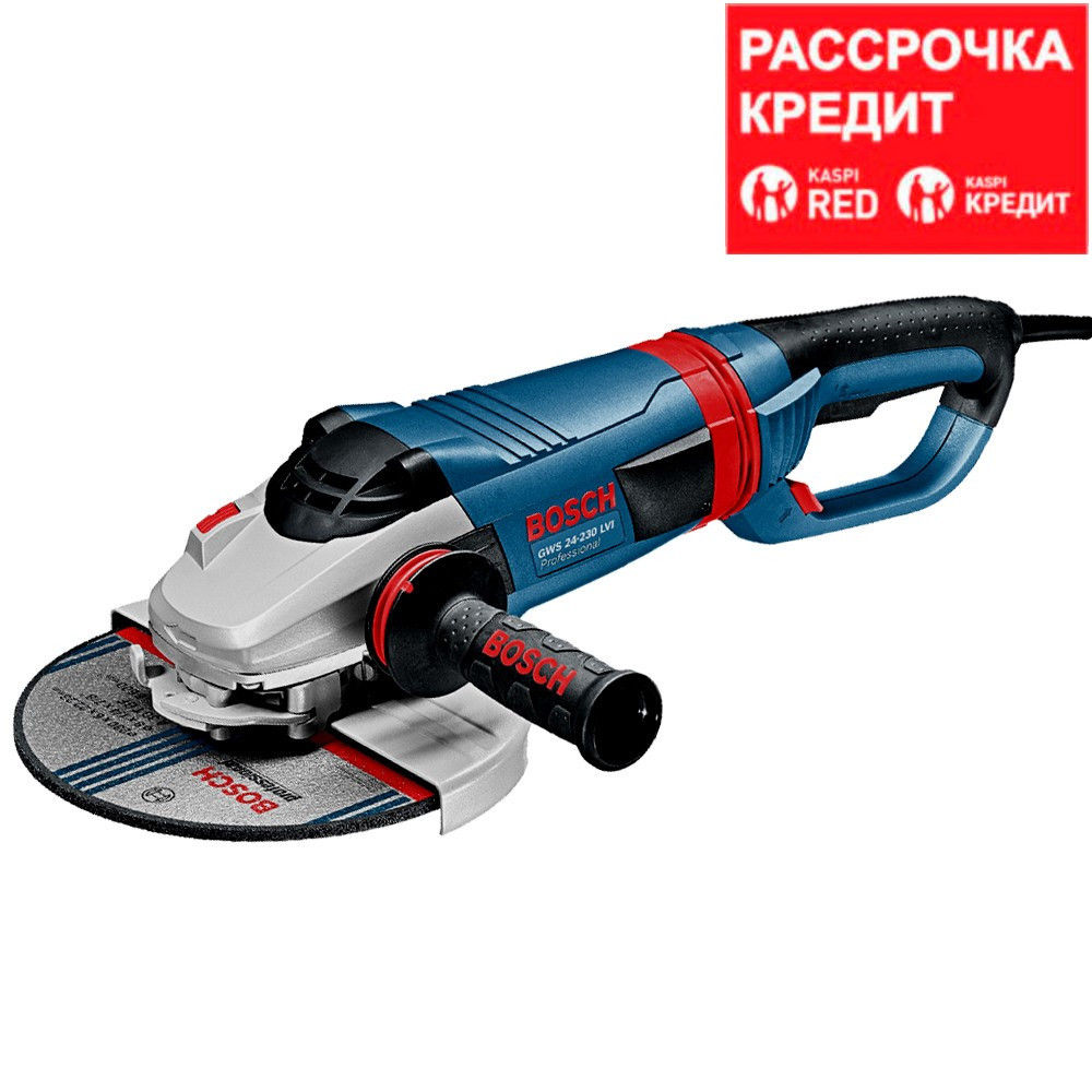 BOSCH 2400 Вт, 230 мм, 6500 об/мин, угловая шлифмашина (болгарка) GWS 24-230 LVI (0 601 893 F00)