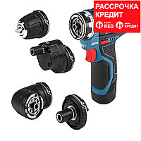 BOSCH Li-Ion, 12 В, 2 АКБ, дрель-шуруповерт GSR 12V-15 FC L-BOXX (0 601 9F6 001)