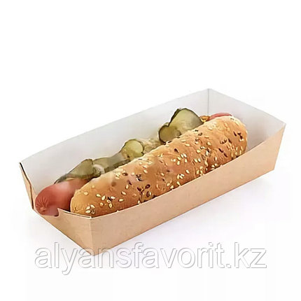 Упаковка  для хот-догов, картофеля фри ECO HD, размер:165*70*40 мм. РФ, фото 2
