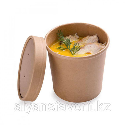 EcoSoup- супница 340 мл. крафт, размер: 70*85 мм.РФ, фото 2