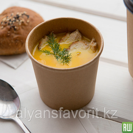 EcoSoup- супница 470 мл. крафт, 75*100 мм. РФ, фото 2