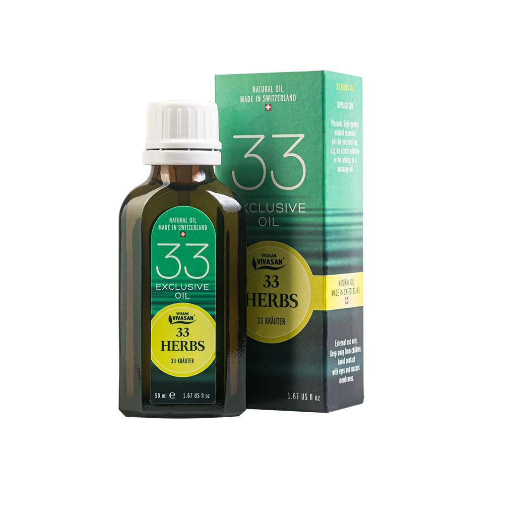 Эфирное масло 33 трав при простудных заболеваниях, головная боль, суставные заболевания - фото 1 - id-p17618