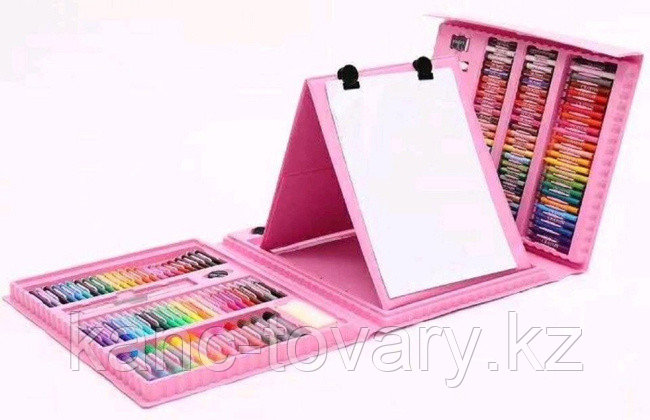 Набор для творчества детский (чемодан) 208 предметов (розовый) - фото 1 - id-p80327859