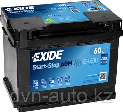 Аккумулятор Exide EK 600 AGM 60 Ah - фото 1 - id-p35793645