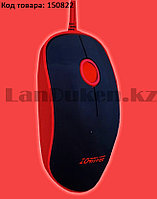 Компьютерная мышь проводная бесшумная оптическая с подсветкой USB Zornwee L200 Backlit Mute красный