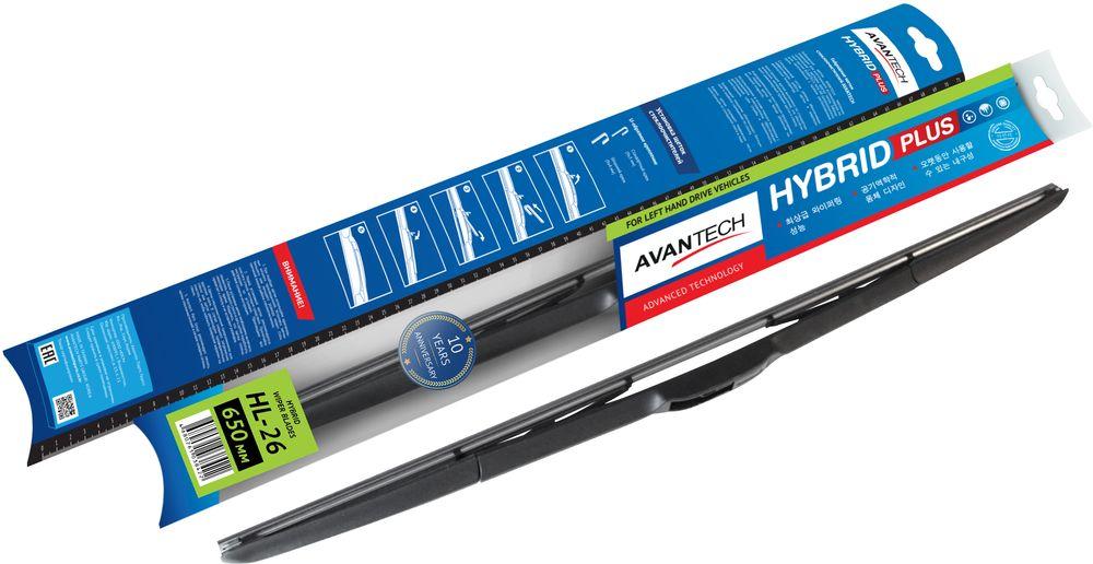 Щетка стеклоочистителя Avantech "Hybrid", гибридная, под крючок, 26", 65 см