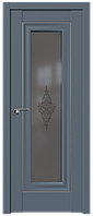 Дверь Экошпон 24U Серебро Антрацит, Кристалл графит, 700
