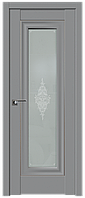 Дверь Экошпон 24U Серебро Манхэттен, Кристалл матовый, 900