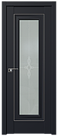 Дверь Экошпон 24U Серебро Черный матовый, Узор матовое, 800