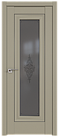 Дверь Экошпон 24U Серебро Шеллгрей, Кристалл графит, 600