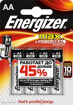 Элемент питания LR6 AA Energizer MAX Alkaline 4 штуки в блистере, фото 2