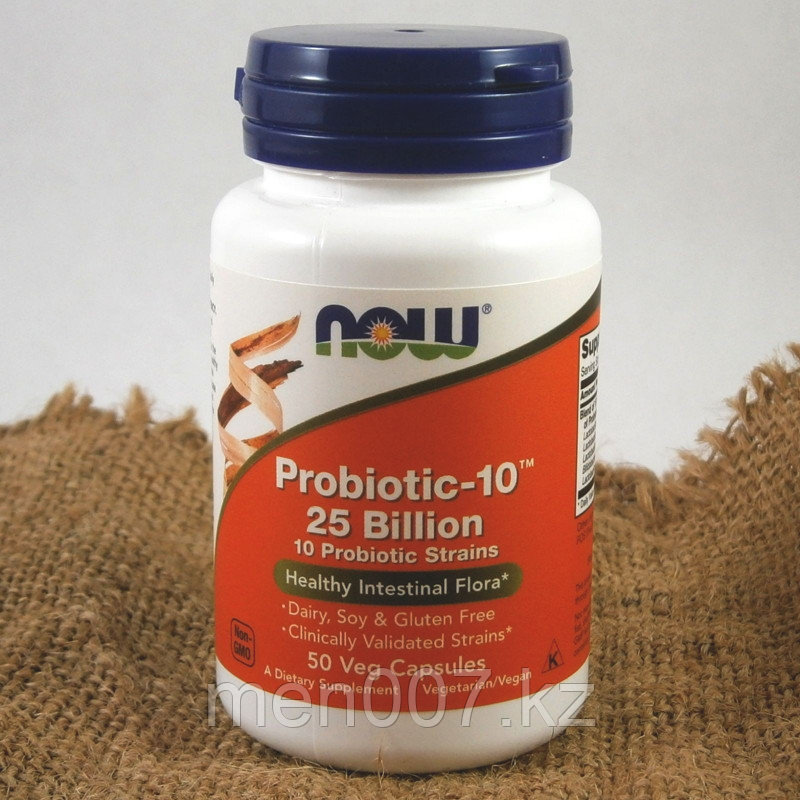 БАД пробиотик Probiotic-10, 25 млрд, (50 капсул) Now Foods