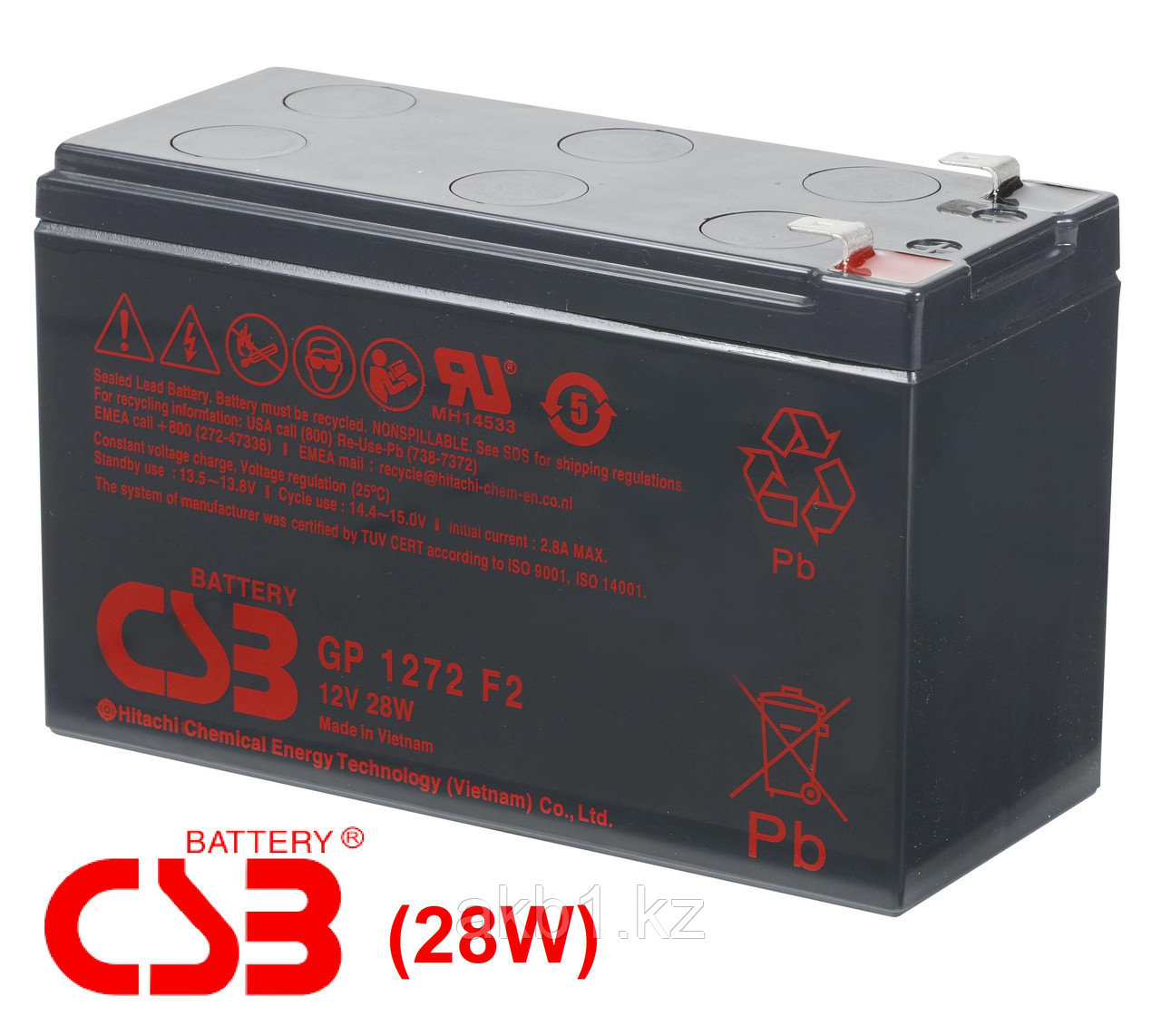 Аккумуляторная батарея CSB GP1272 (12В 7.2Ач 28W)