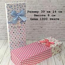 Подарочная коробка " Розовый бантик  " 14 х 8 х 39 см