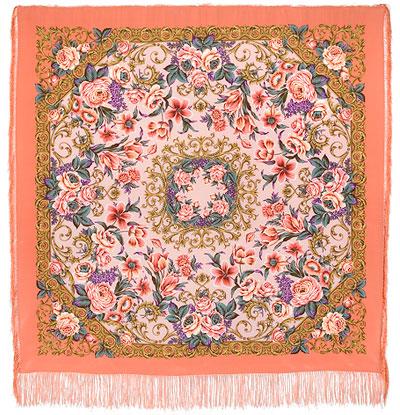 Павлопосадская шаль Королевский бал 1470-3 (130х130см)