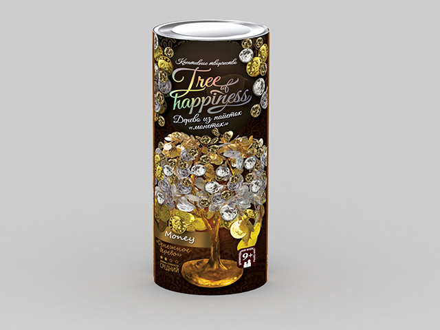 Набор креативного творчества "Дерево из монеток Денежное дерево" "Tree happiness""