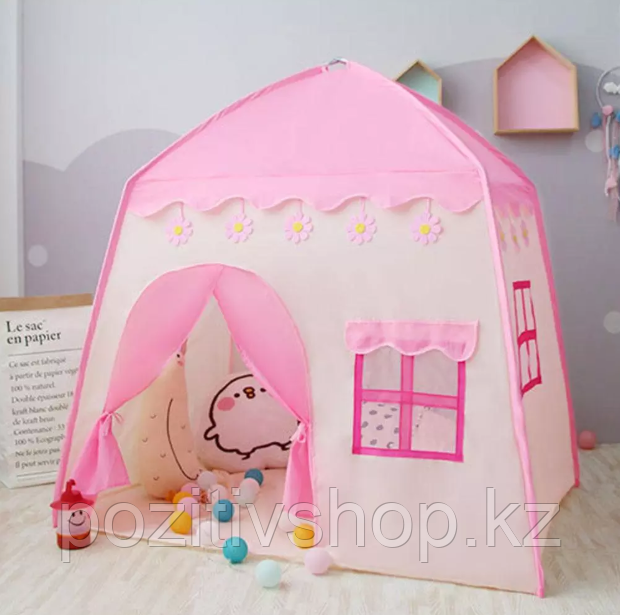 Детская игровая палатка-домик Принцесса 55 розовый - фото 1 - id-p80371256