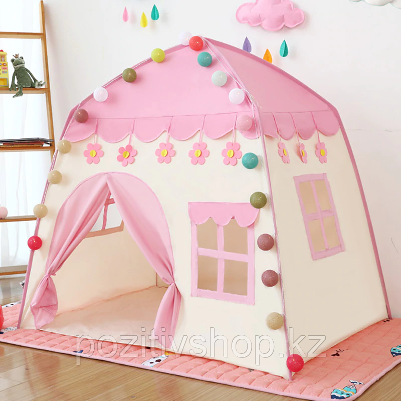 Детская игровая палатка-домик Принцесса 55 розовый - фото 5 - id-p80371256
