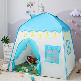 Детская игровая палатка-домик Принцесса 55 голубой